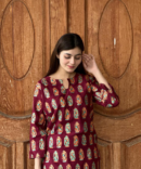 2pcs Women Stitched Linen Printed Shirt And Trouser