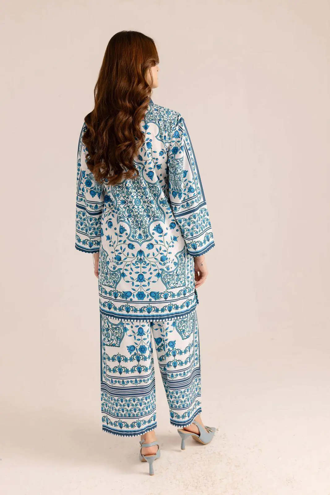 2pcs Women Stitched Printed Shirt And Trouser