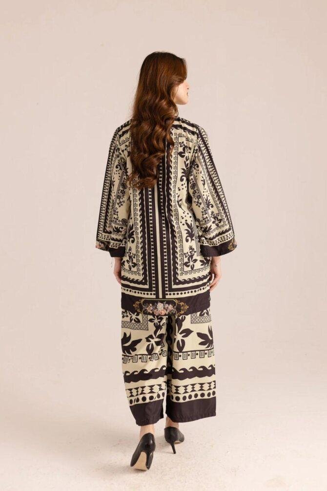 2pcs Women Stitched Printed Shirt And Trouser