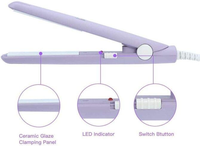 Hair straightener Mini lightweight and portable